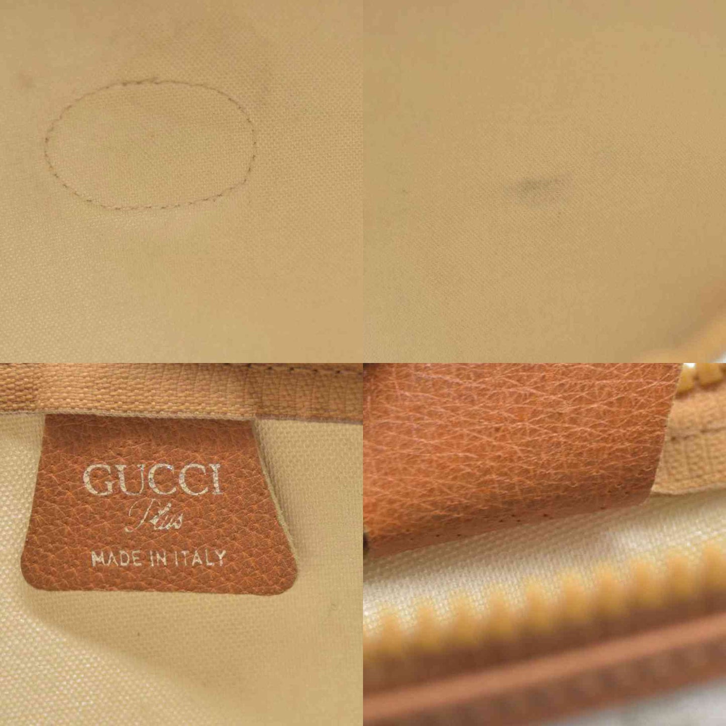 Gucci GG  Gucci Plus PVC Leather Pouch Clutch Bag