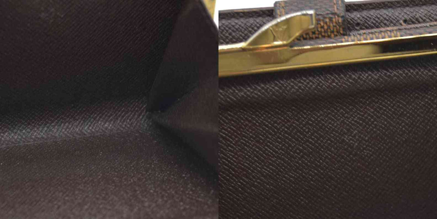 $750 Louis Vuitton  Damier Ebene French Purse Wallet