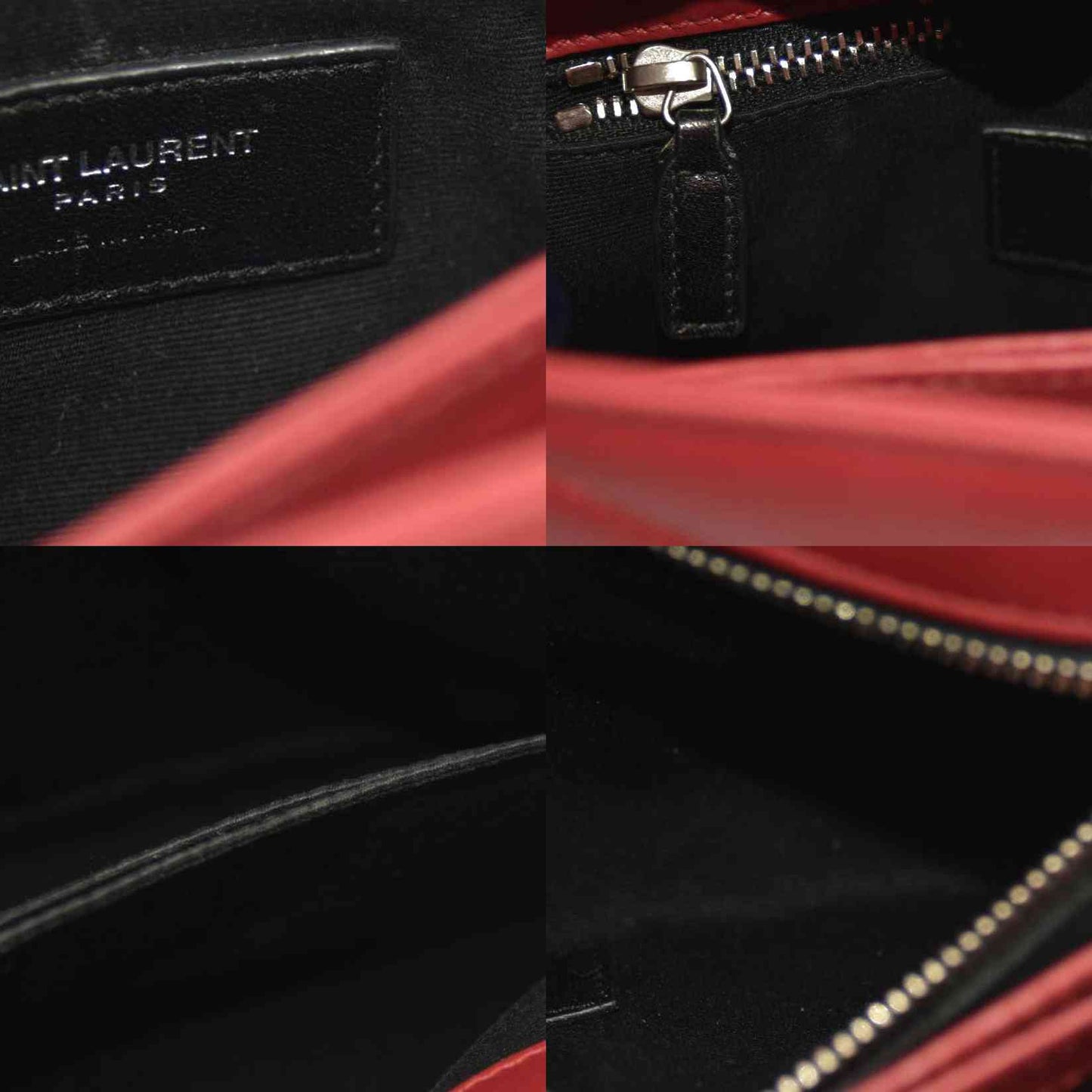 Saint Laurent  Calfskin Y Quilted Monogram Toy Loulou Crossbody Bag Opyum Red