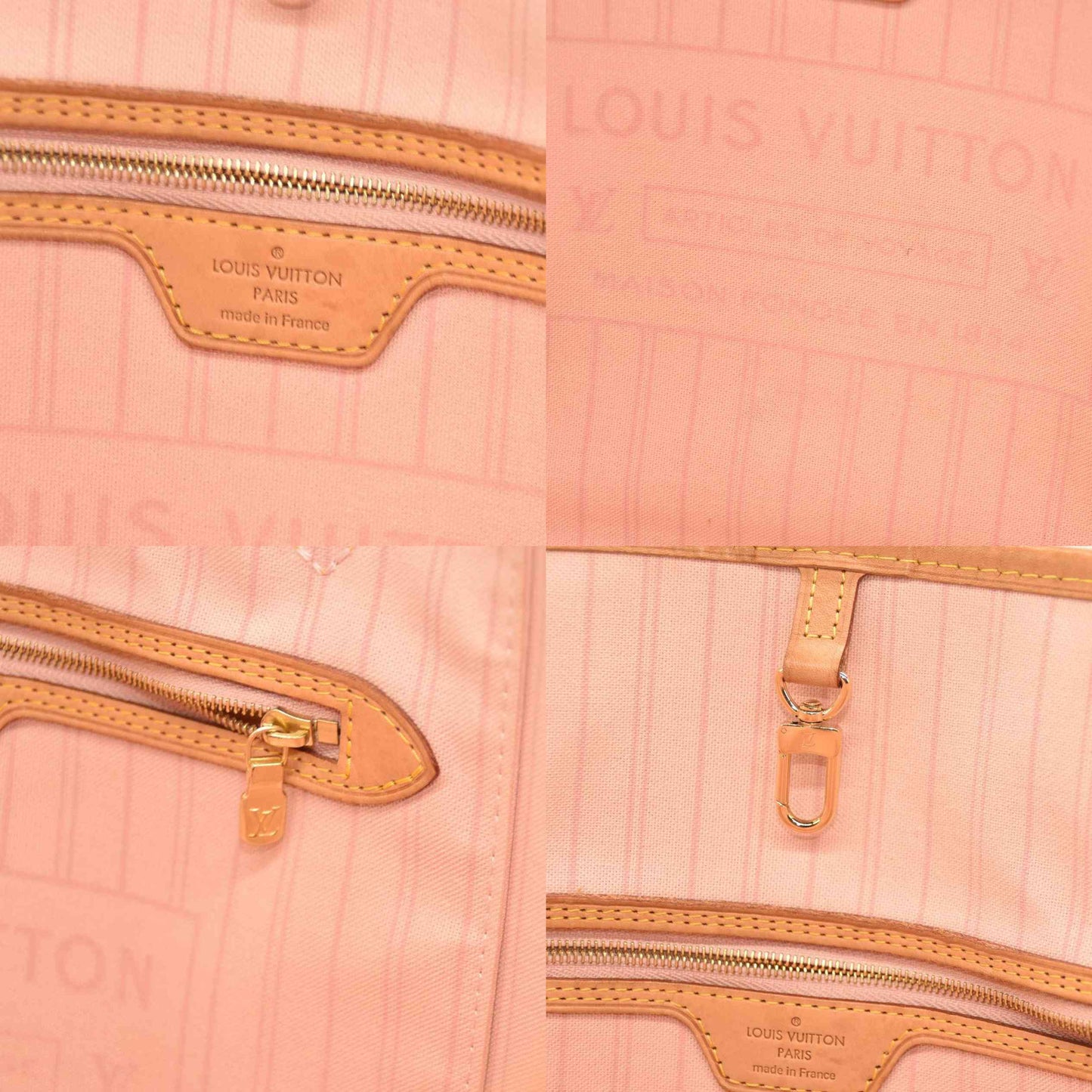 Louis Vuitton  Damier Azur Neo Neverfull MM Rose Ballerine RFID