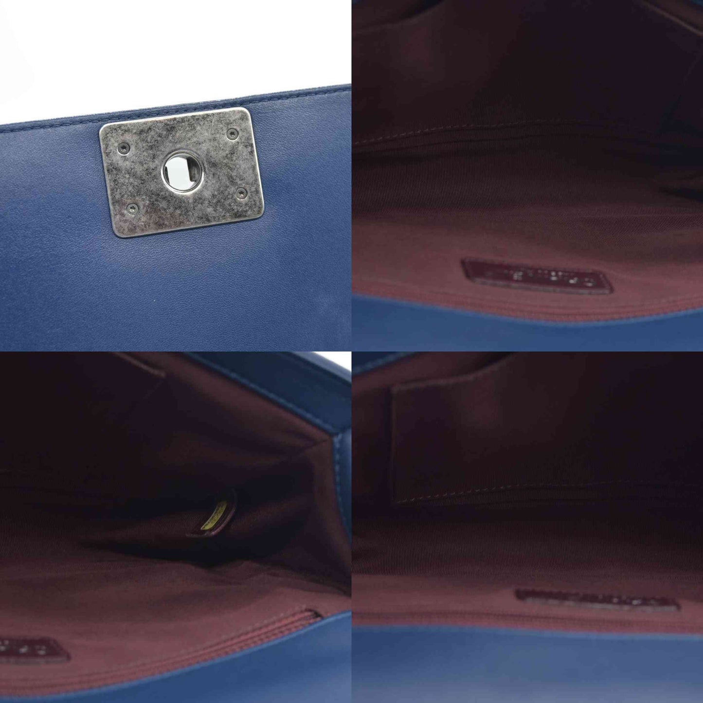 $7000 Chanel Boy Flap Bag Chevron Wrinkled Lambskin New Medium