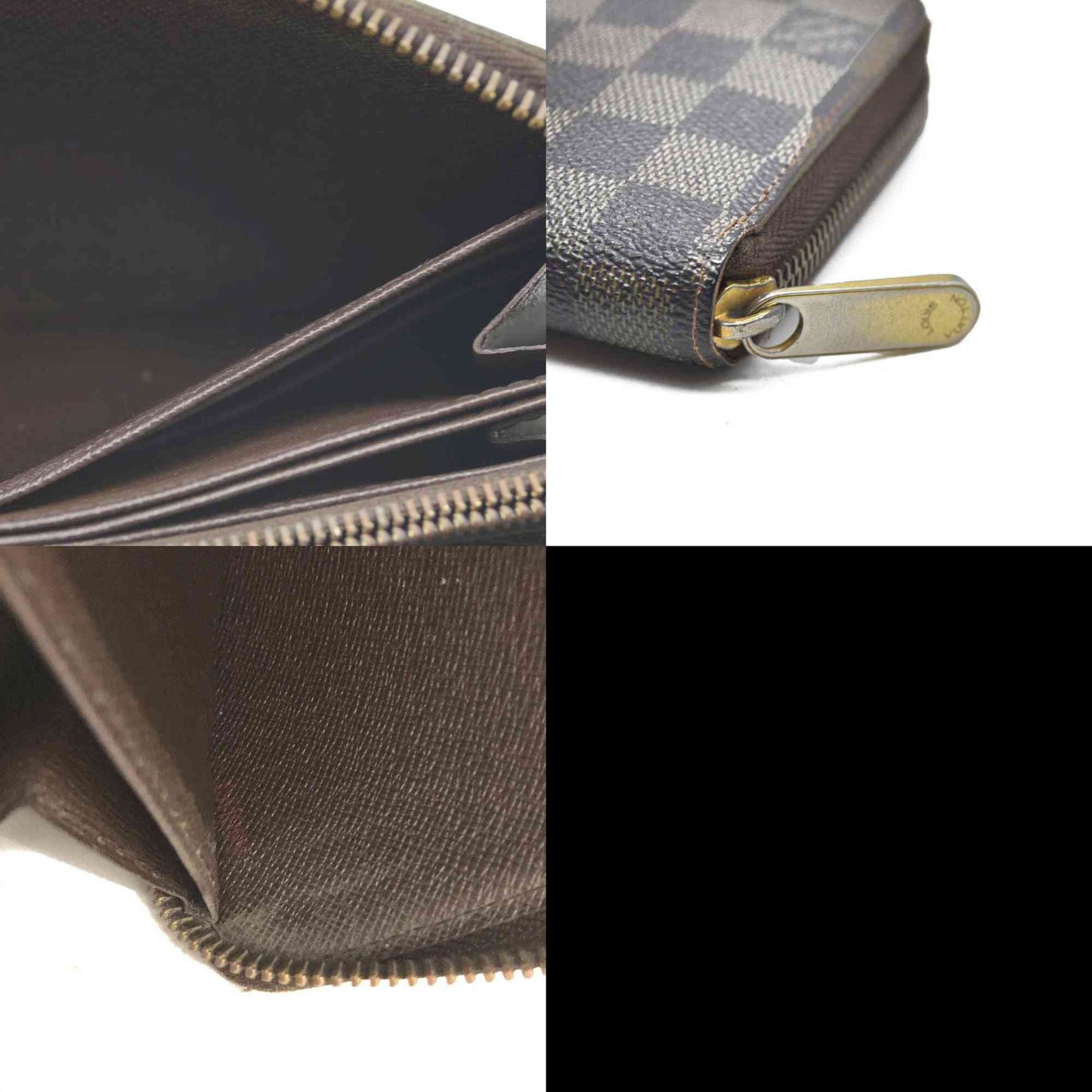Louis Vuitton Damier Zippy Zip Around Long Wallet Purse Brown CA1099