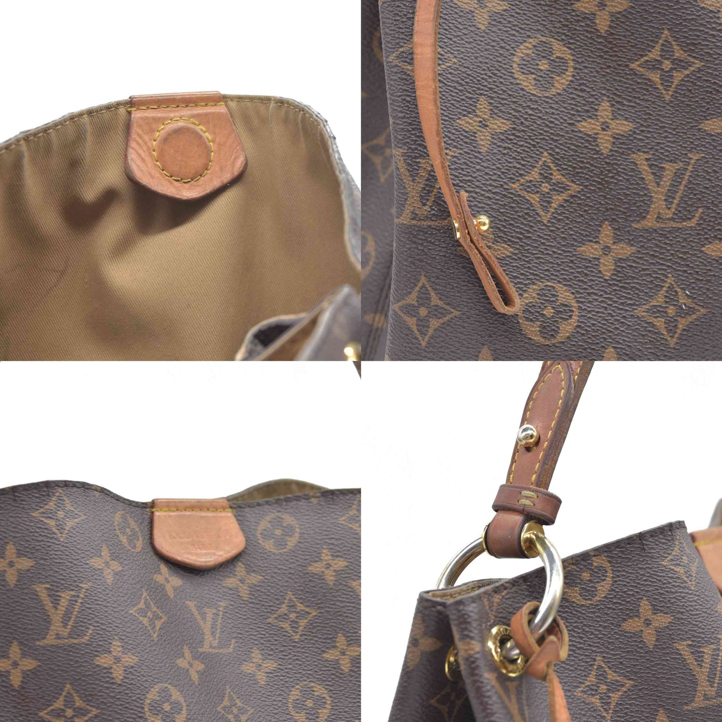 AUCTION $1890 Louis Vuitton  Monogram Graceful PM RFID WELL WORN