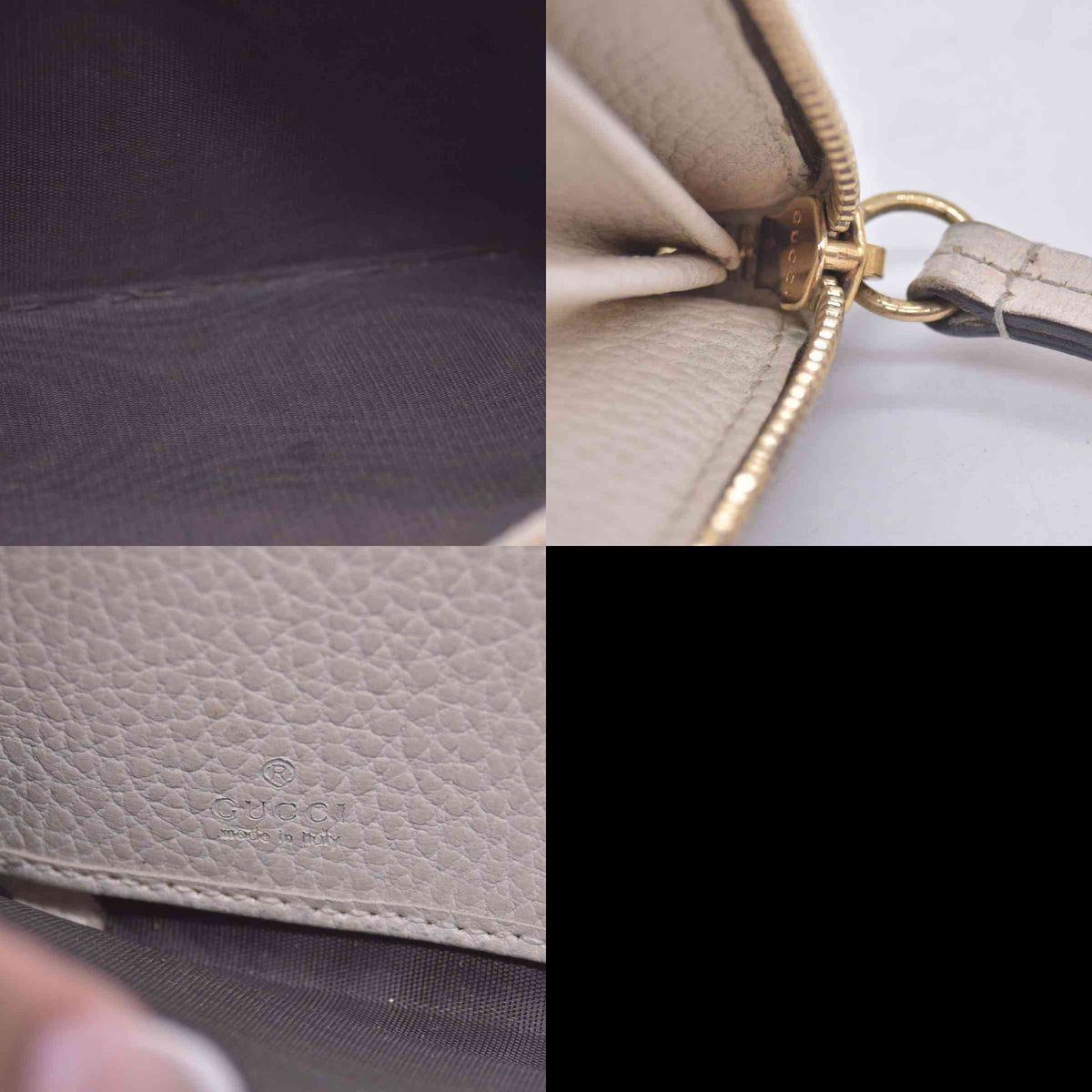 $660 2005 Gucci Cream GG Marmont zip around wallet 10021060