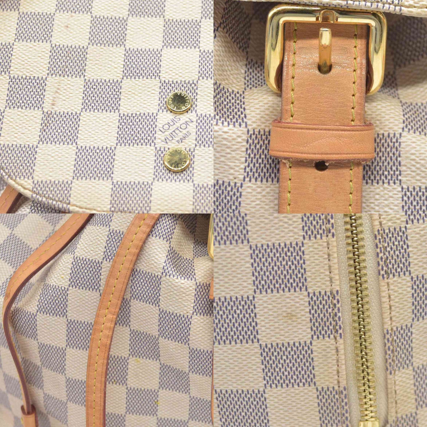 $2400 Louis Vuitton  Damier Azur Sperone Backpack 2016