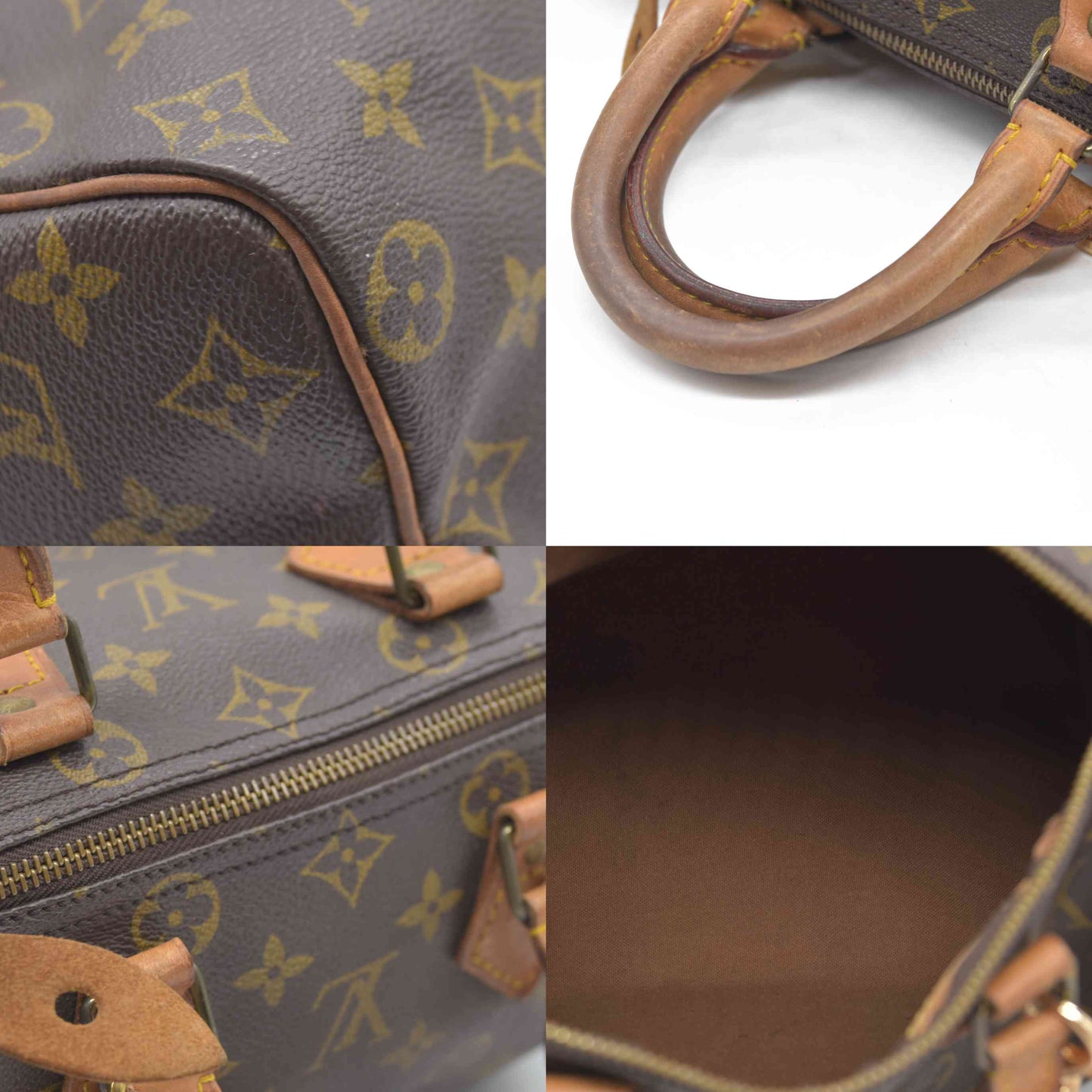 $1600 Louis Vuitton LV Monogram Speedy 25 MI864 1986
