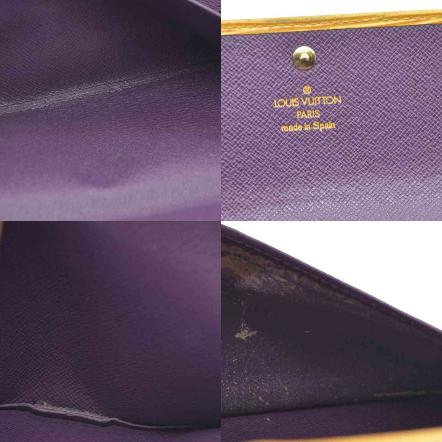 Louis Vuitton Vintage 1996 Yellow Epi Leather Tri-Fold Sarah sWallet CA0090