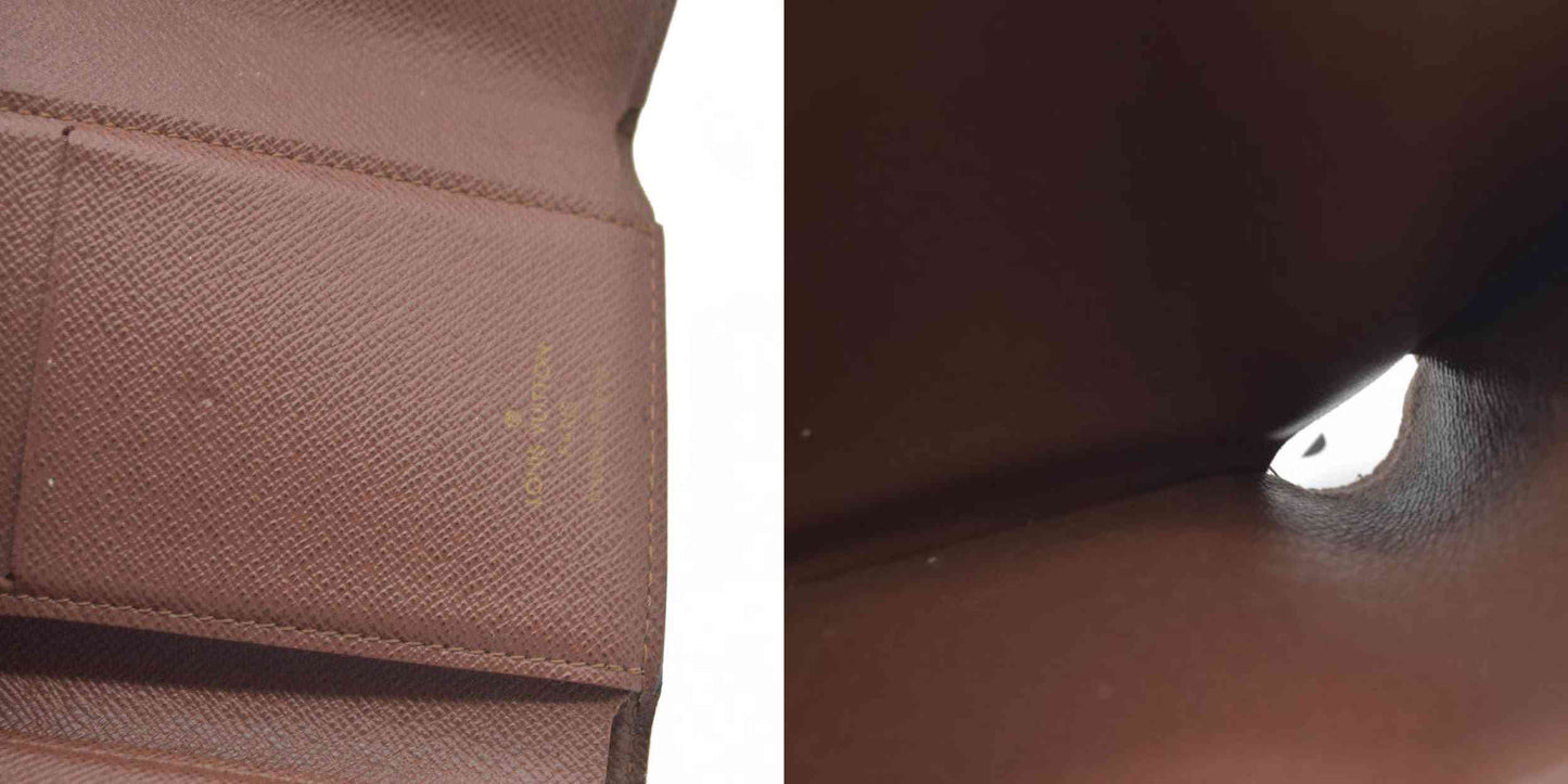 Louis Vuitton Monogram Portefeuille Victorine Trifold Wallet Brown