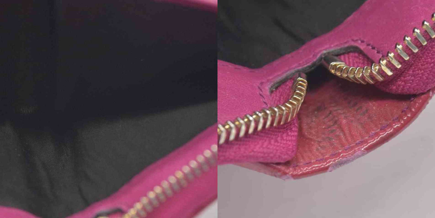 Gucci Patent Soho Zip Around Wallet Bright Bougainvillea CONSIGNMENT
