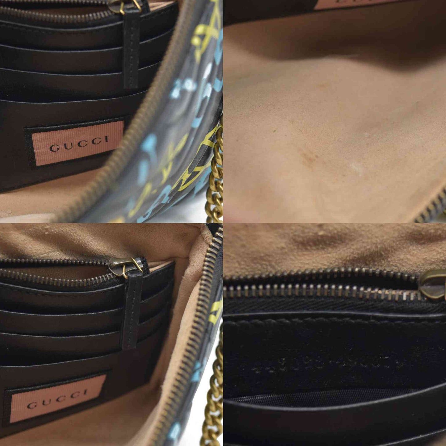 $1490 CONSIGNMENT Gucci Ghost Mini GG Marmont Crossbody Bag