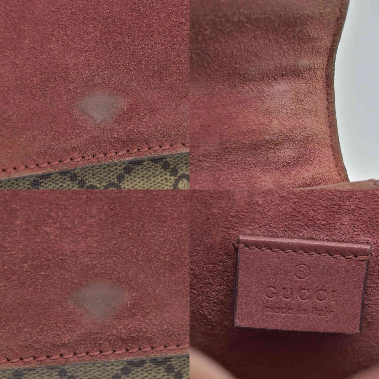 $2600 Gucci GG Supreme Monogram Blooms Mini Dionysus Shoulder Bag Beige Multicolor Dry Rose