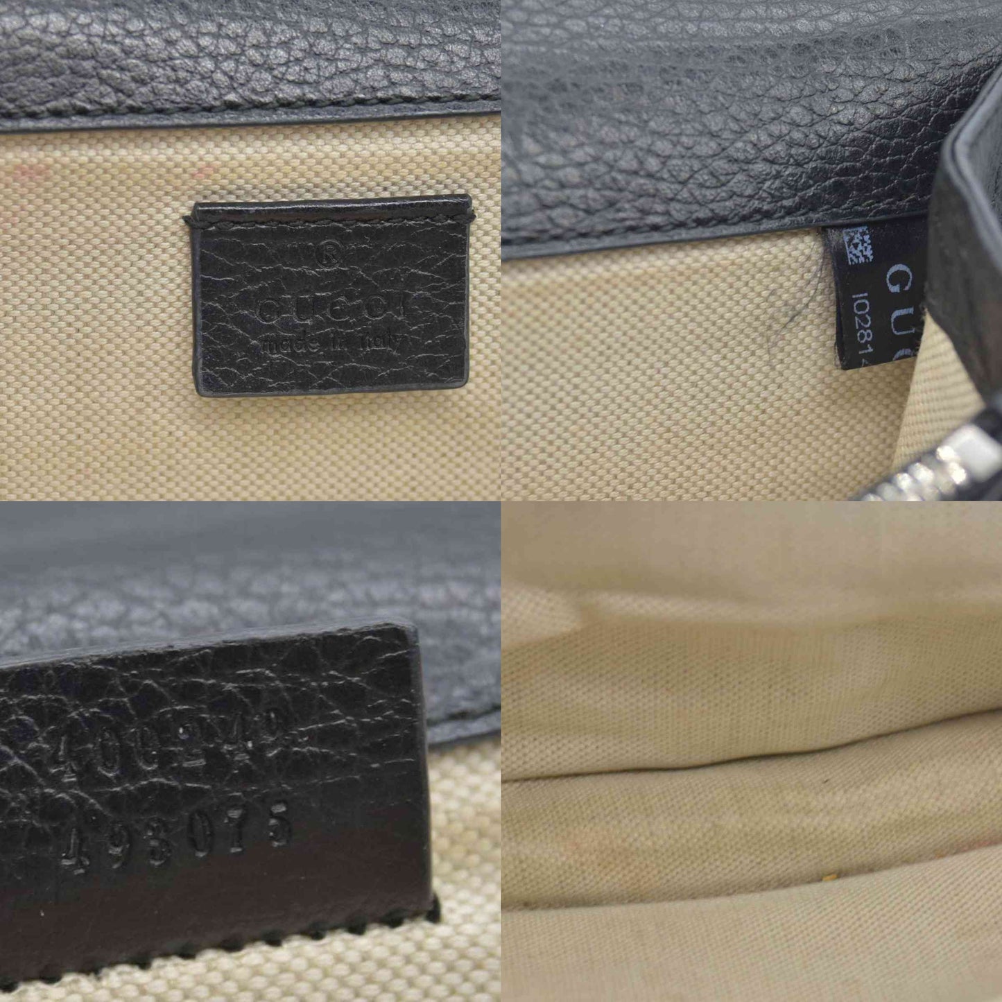 $3350 Gucci Pebbled Calfskin Small Dionysus Shoulder Bag Black