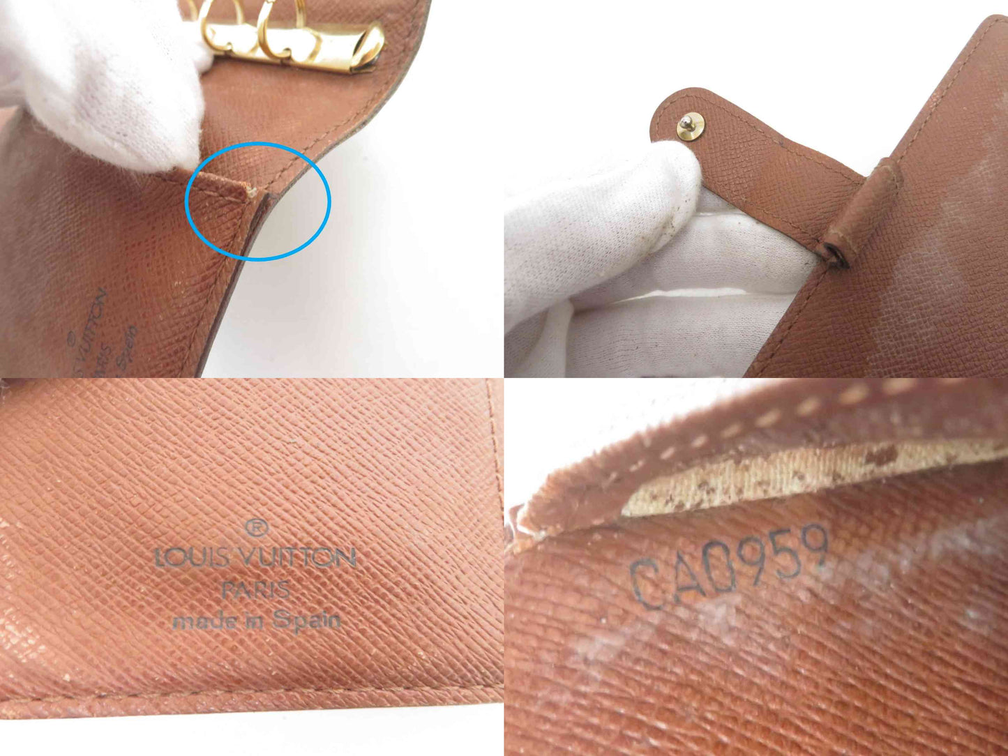 $505 1999 LOUIS VUITTON Monogram Small Ring Agenda Cover CA0959
