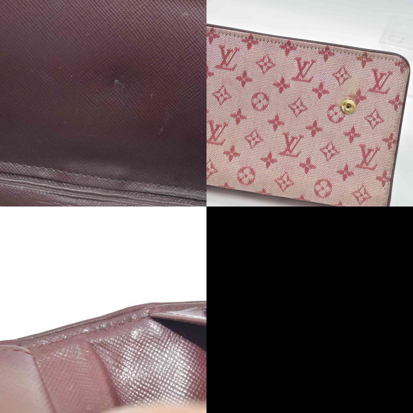 $770 LOUIS VUITTON 2002 Mini Monogram Porte Tresor International Wallet Cherry CA0072 CONSIGNMENT