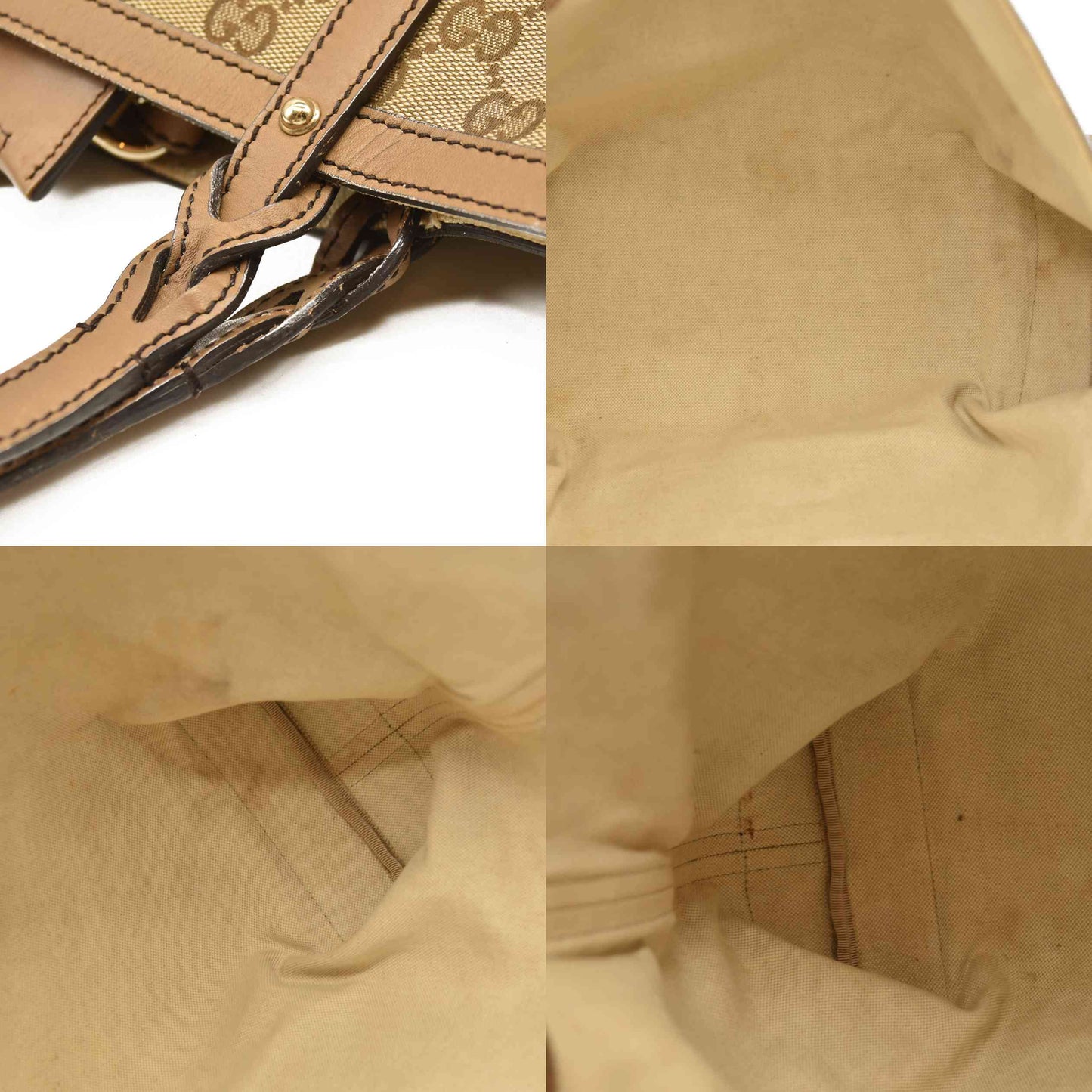 Gucci Monogram Medium Craft Tote Brown