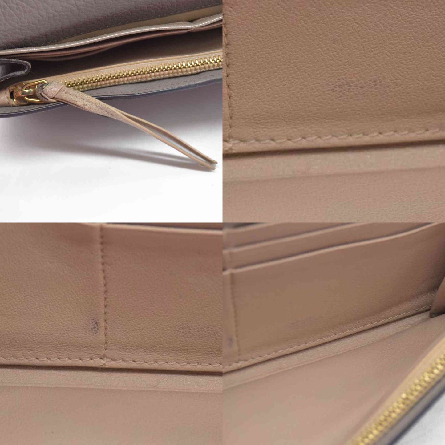 $595 Chloe Alphabet Leather Bifold Long Wallet