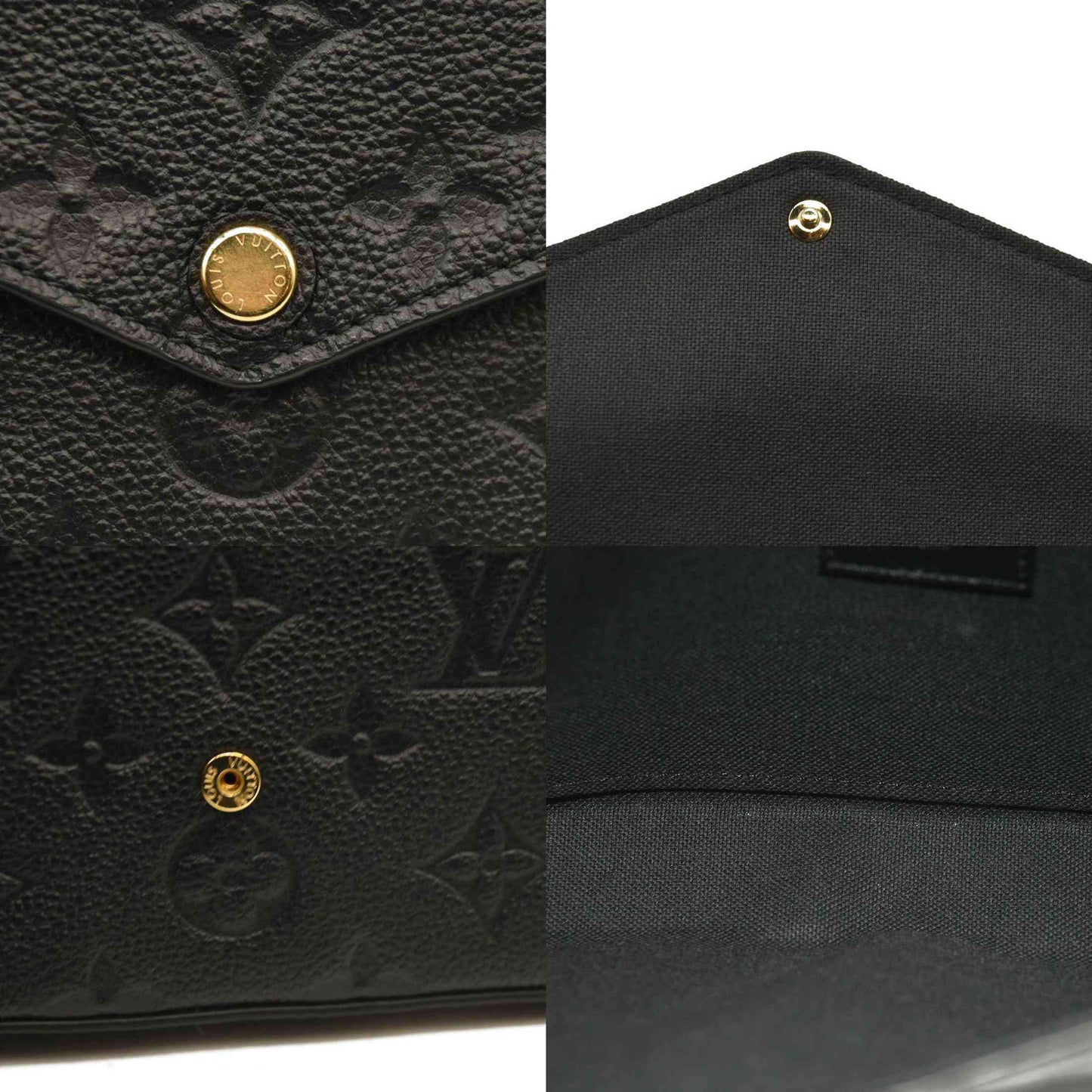 Louis Vuitton  Empreinte Pochette Felicie Chain Wallet Black