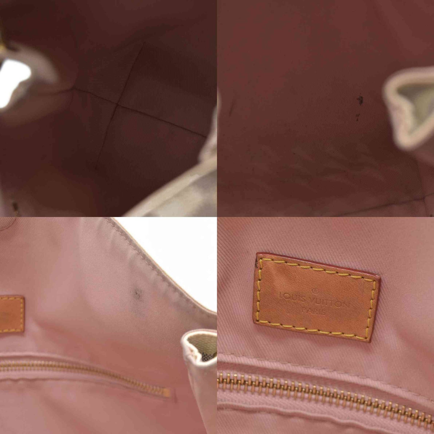 Louis Vuitton Graceful Mm Rose Ballerine White Damier Azur Canvas Tote