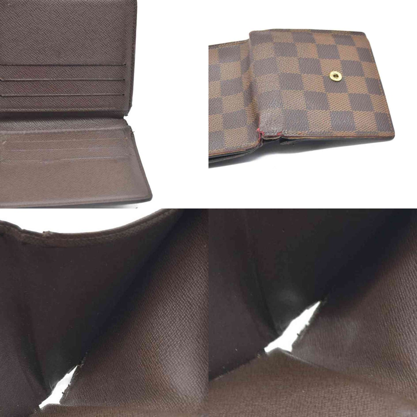 Louis Vuitton Monogram Portefeiulle Elise Trifold Wallet Brown