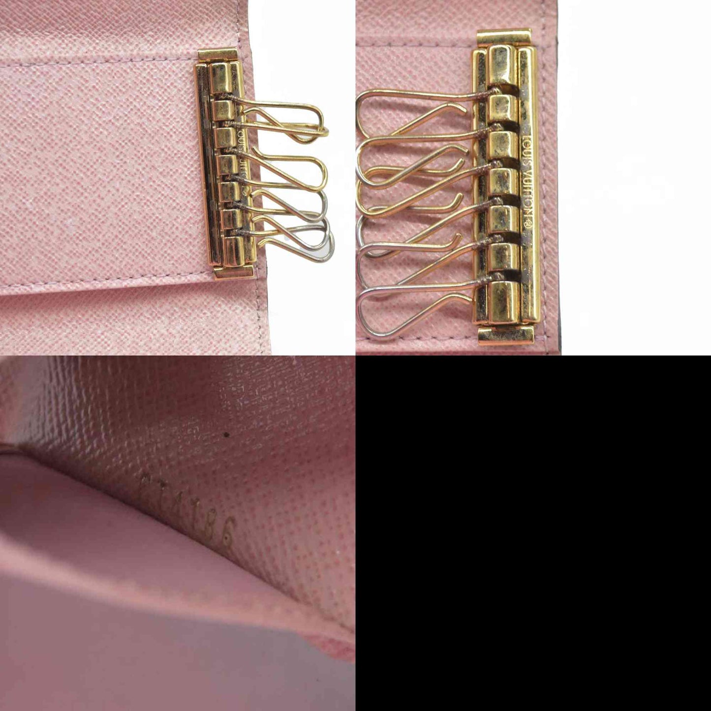 $345 LOUIS VUITTON Monogram Leather Multicles 6 Ring Key Case CT4168