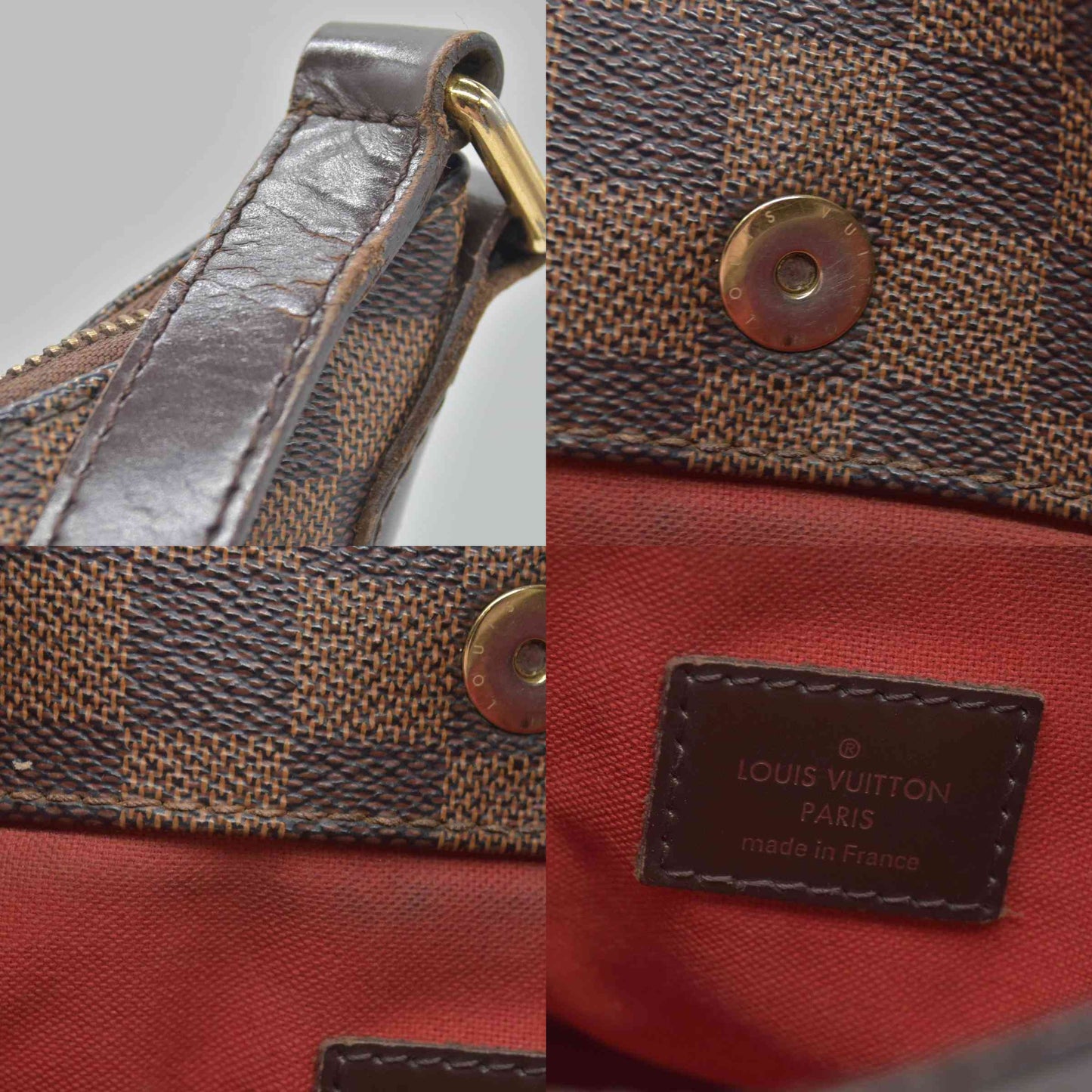 $1270 2013 Louis Vuitton Damier Ebene Bloomsbury PM DU1183