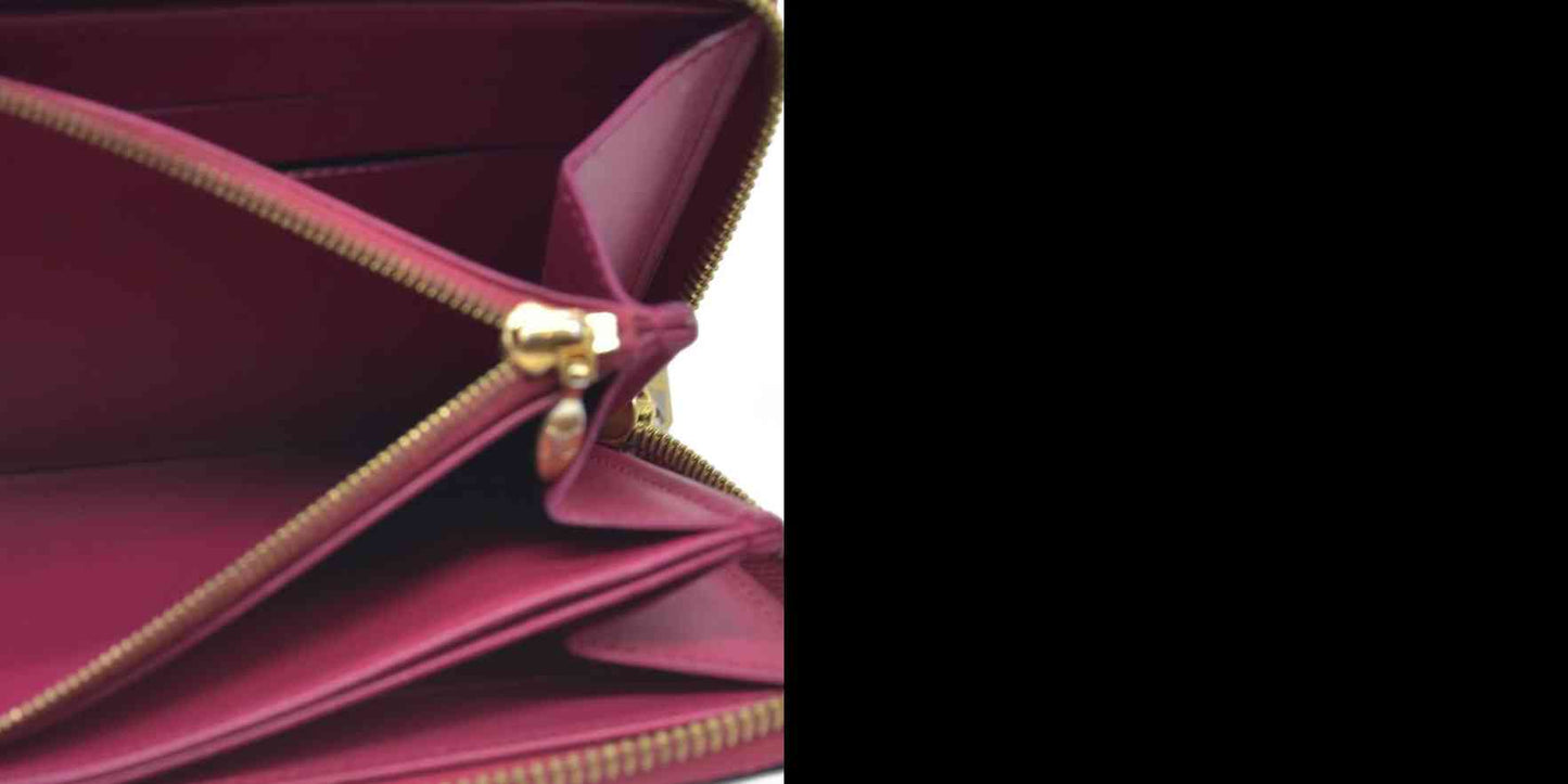 $840 Louis Vuitton Monogram Vernis Zippy Zip Around Long Wallet CA0123