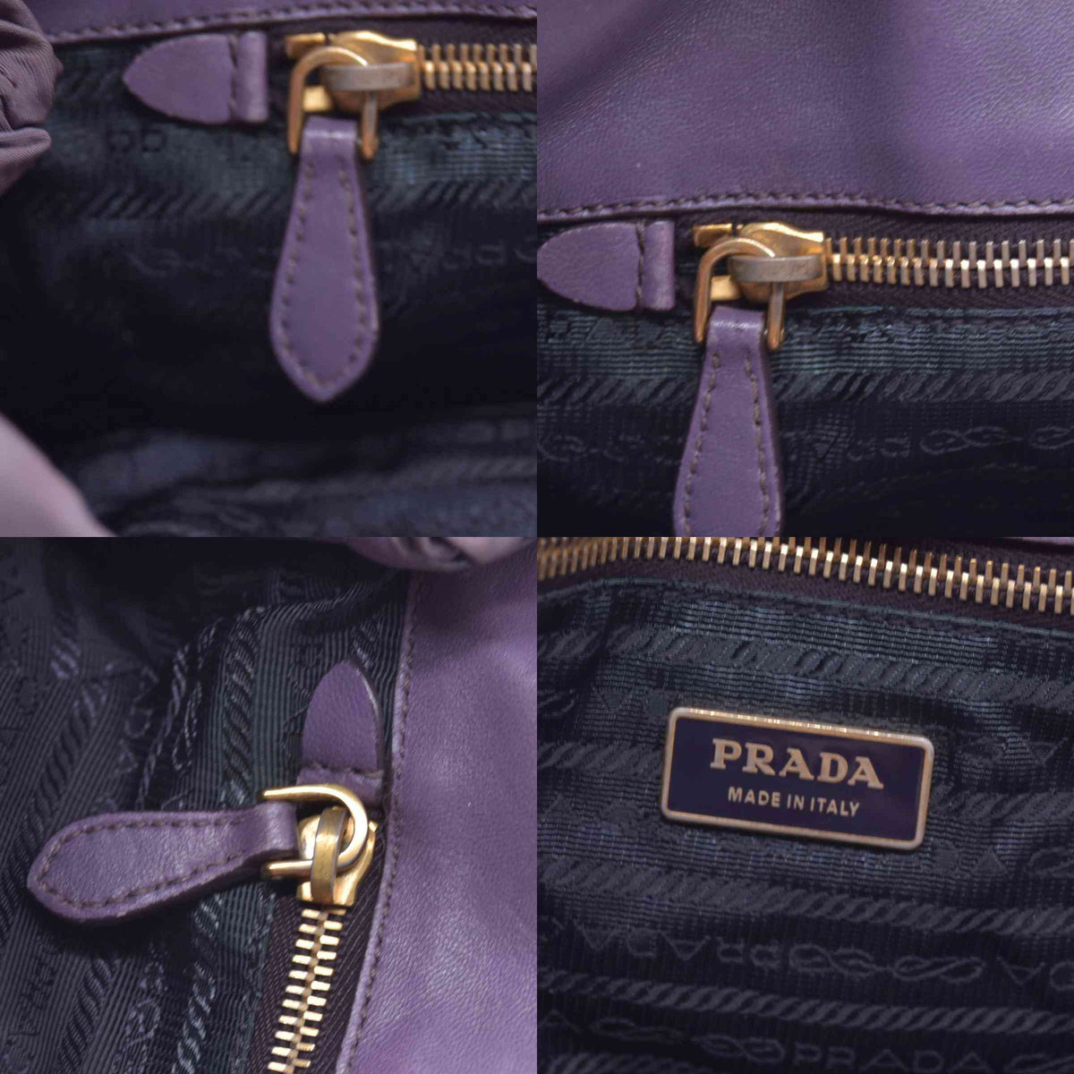 $995 Prada Tessuto Nylon Origami Purple CONSIGNMENT