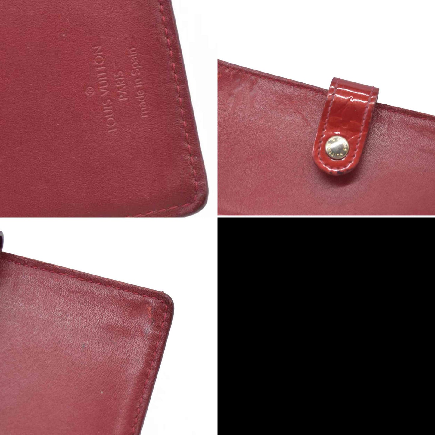 $465 Louis Vuitton  Vernis Small Ring Agenda Cover Pomme D'Amour