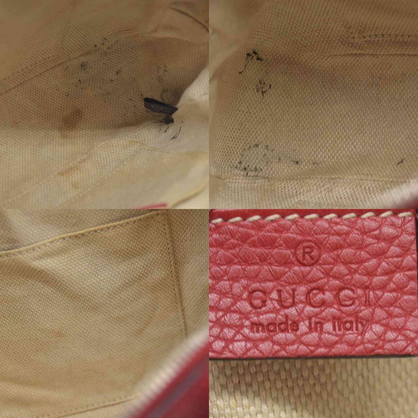 $1490 Gucci Small Soho Disco Bag Red Crossbody