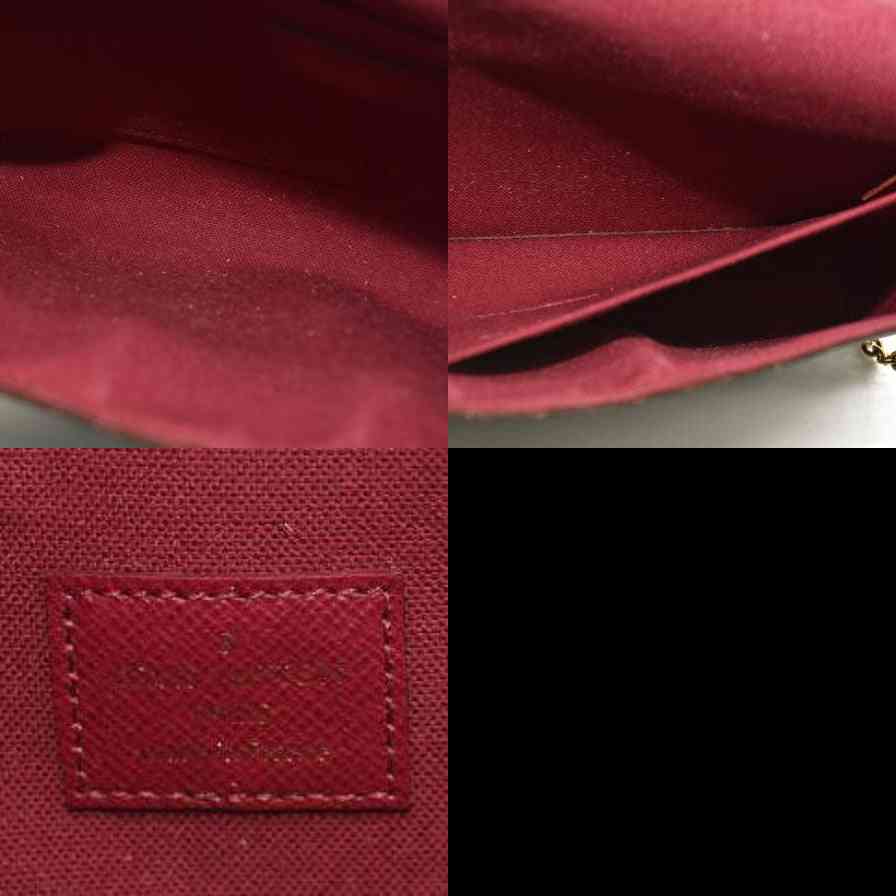 LOUIS VUITTON Monogram Pochette Felicie Chain Wallet Fuchsia  TJ1157