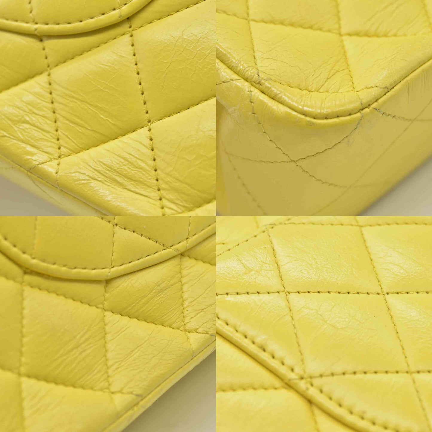 $11300 2010 Chanel Lambskin Quilted Medium Double Flap Yellow CONSIGNMENT
