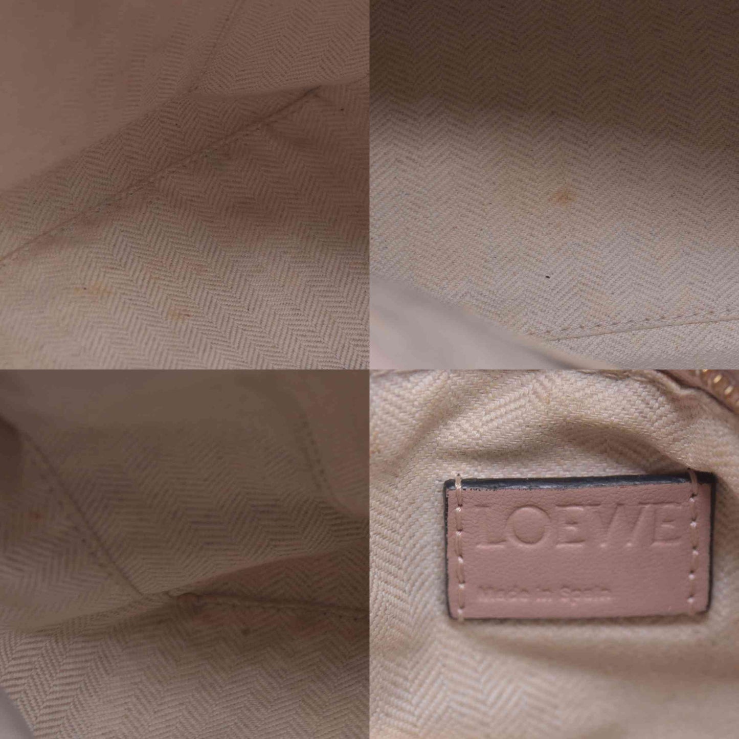 $3850 Loewe Calfskin Suede Small Puzzle Bag Blush