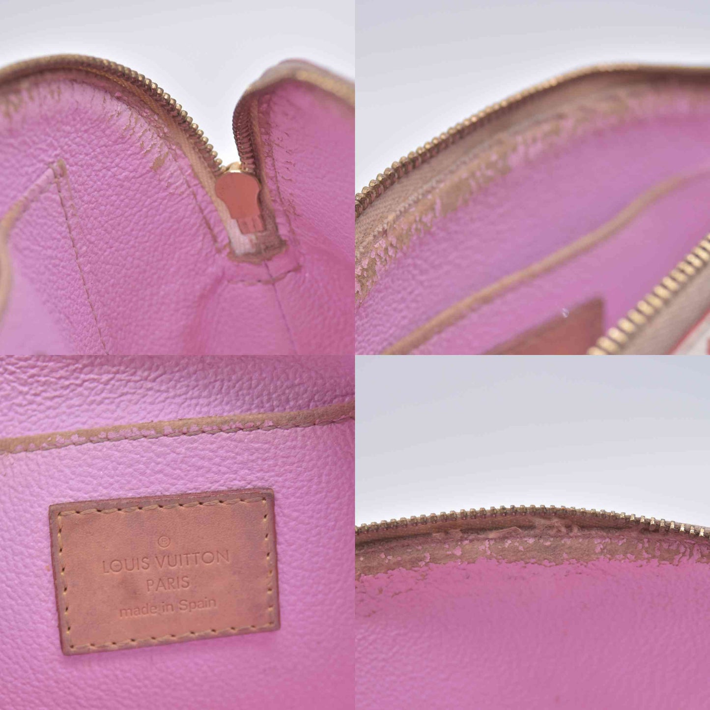 $625 2012 LOUIS VUITTON Monogram Multicolor Cosmetic Pouch White Litchi 2172