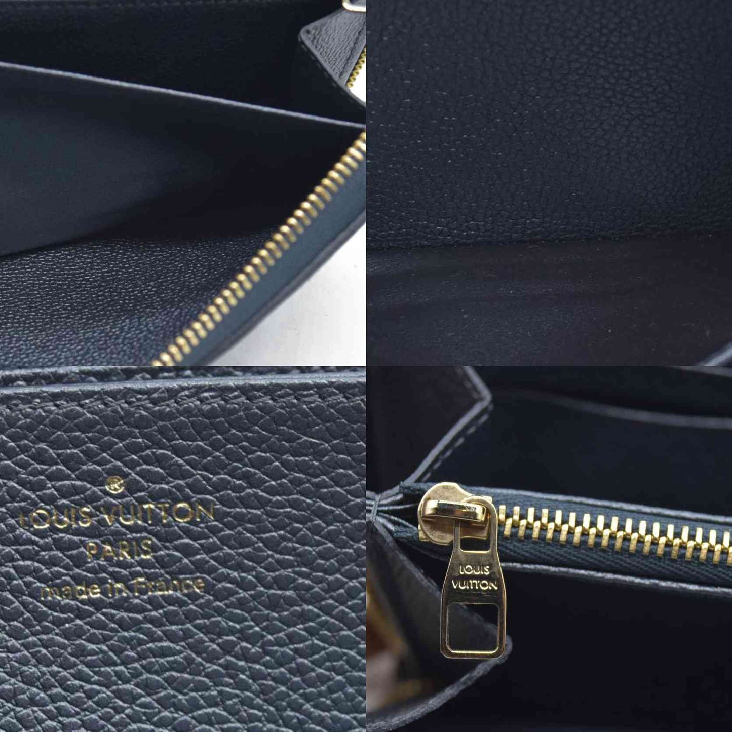 $1170 Louis Vuitton LV Monogram Empreinte Leather Zippy Wallet RFID