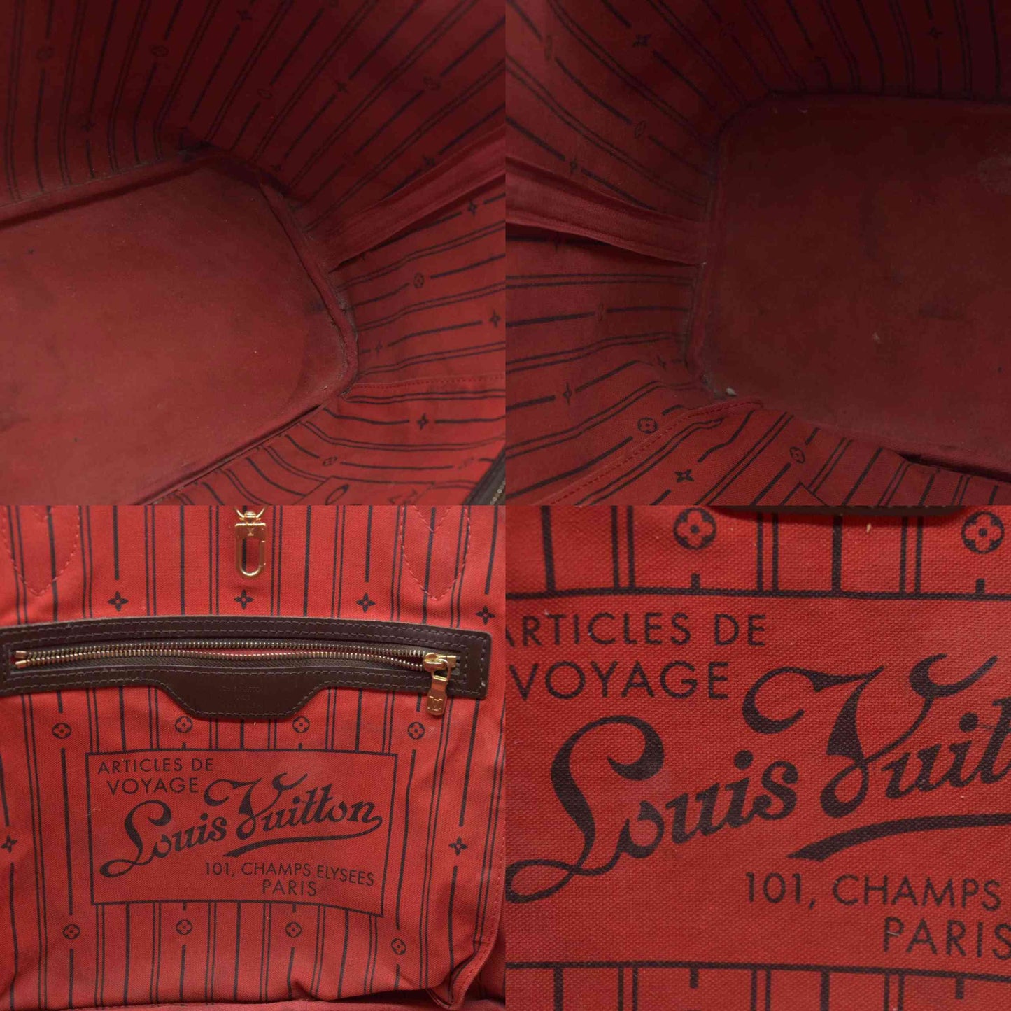 $2170 Louis Vuiton Damier Ebene Neverfull MM SD4019