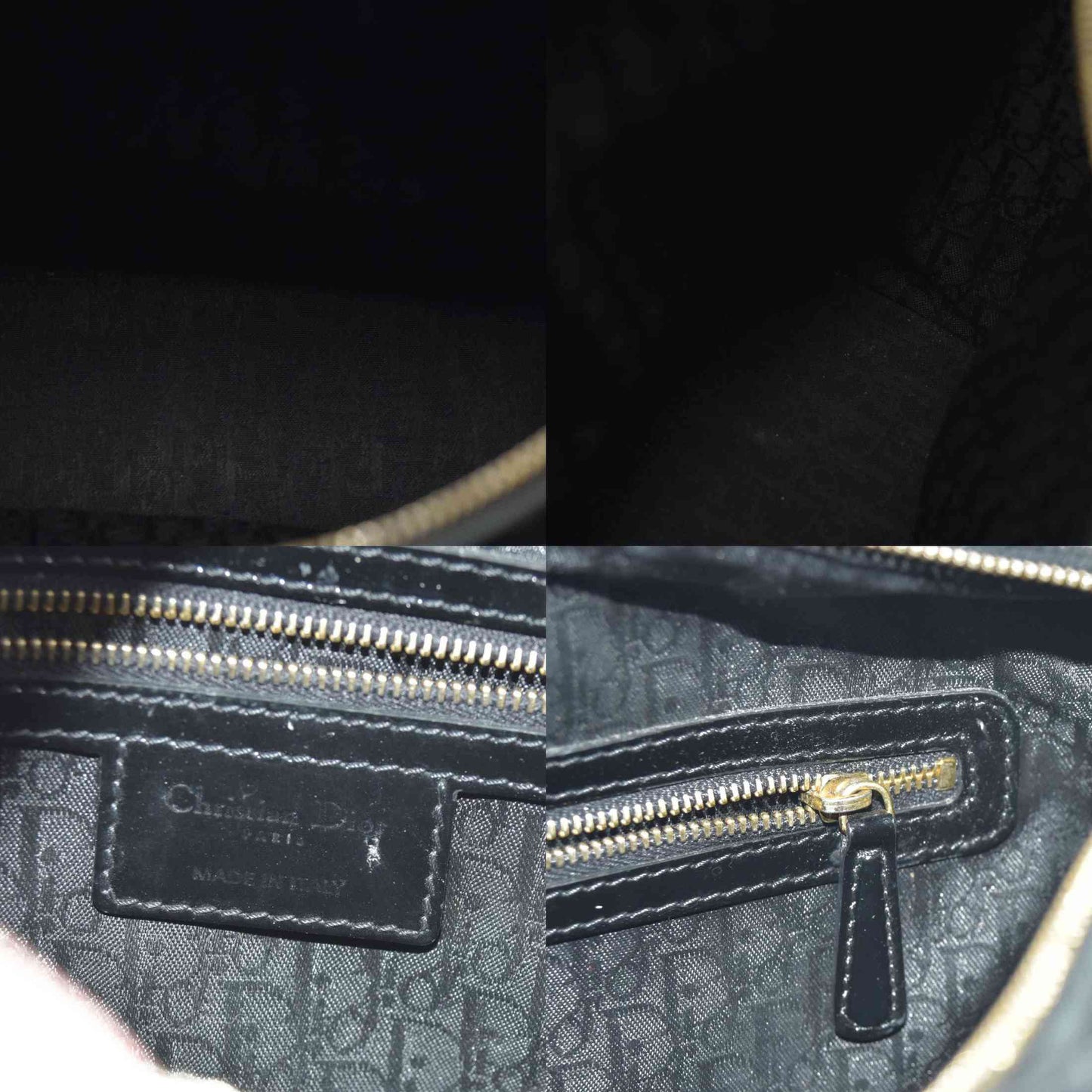 $6460 Christian Dior  Patent Cannage Large Lady Dior Black