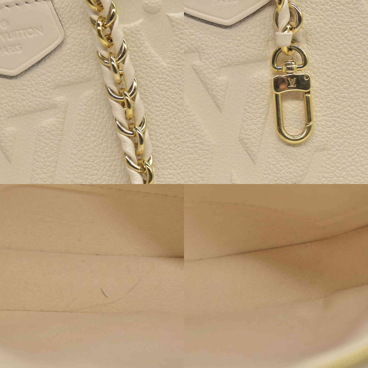 $3100 Louis Vuitton Monogram Giant Multi Pochette Accessoires Empreinte Cream