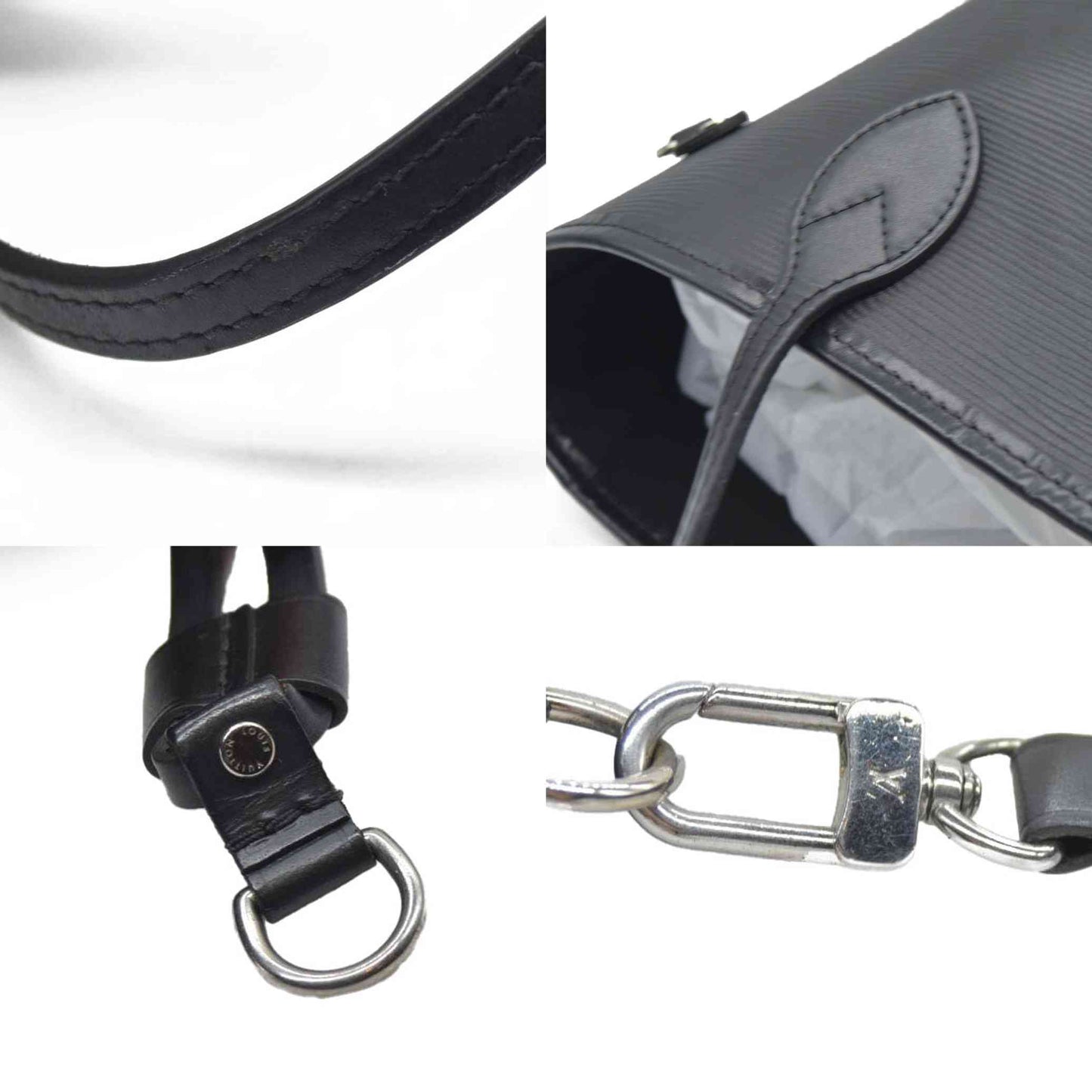 $2500 Louis Vuitton Epi Leather Neverfull MM Black UB2189