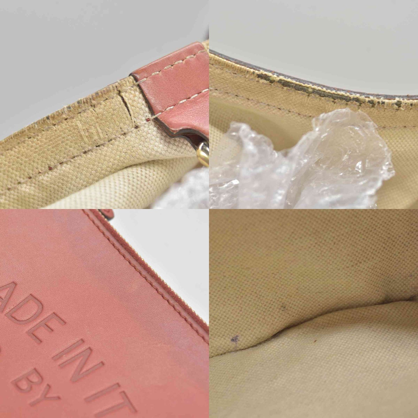 $1040 Gucci Monogram Medium Craft Tote Red