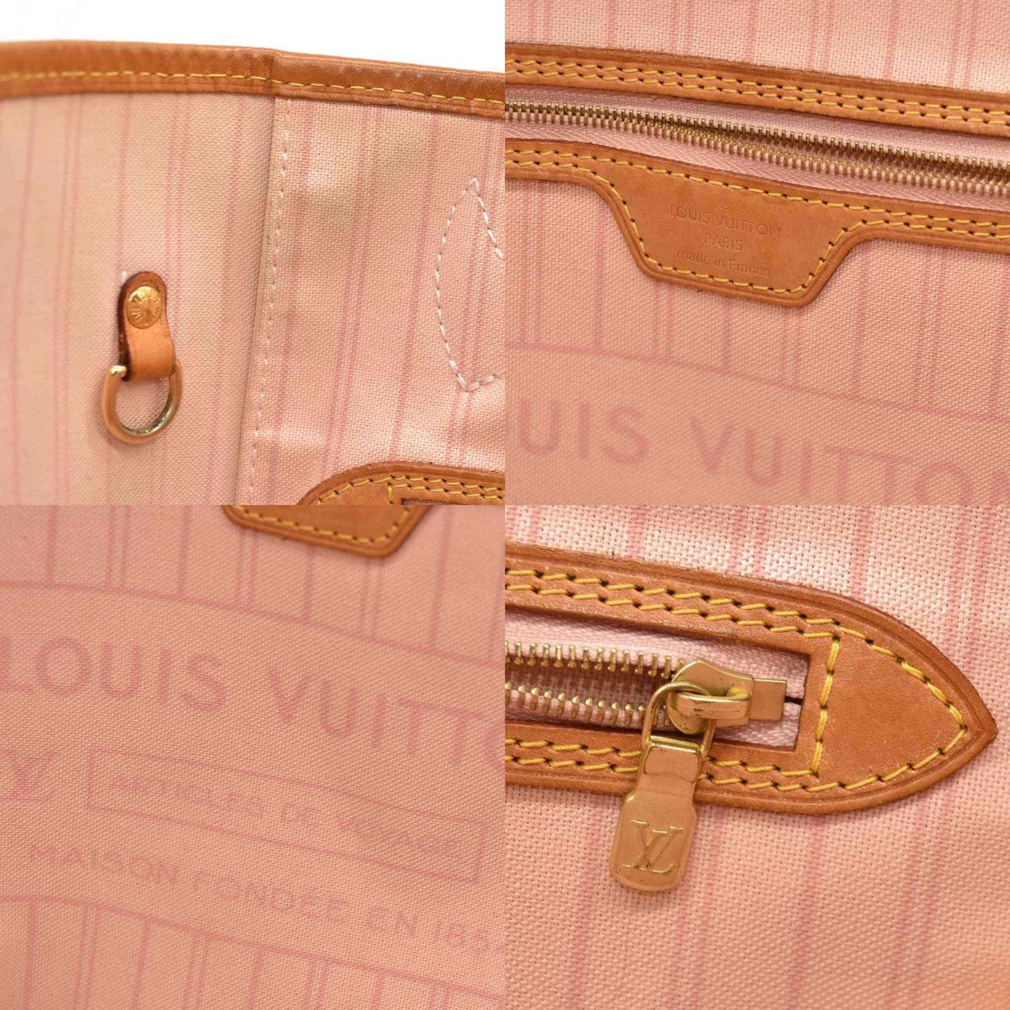 Louis Vuitton  Damier Azur Neo Neverfull MM Rose Ballerine