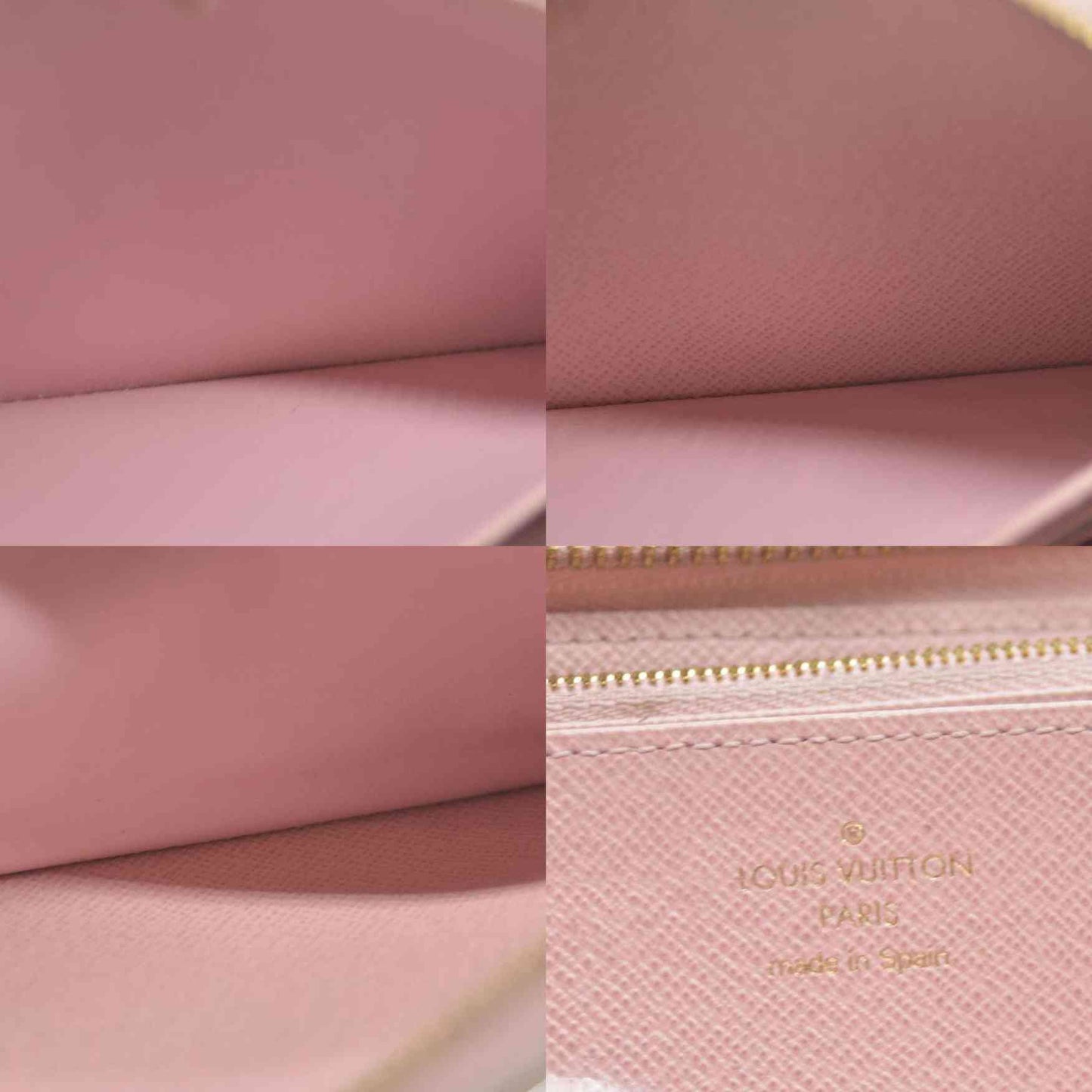 Louis Vuitton Damier Azur Zippy Wallet Rose Ballerine GI0173