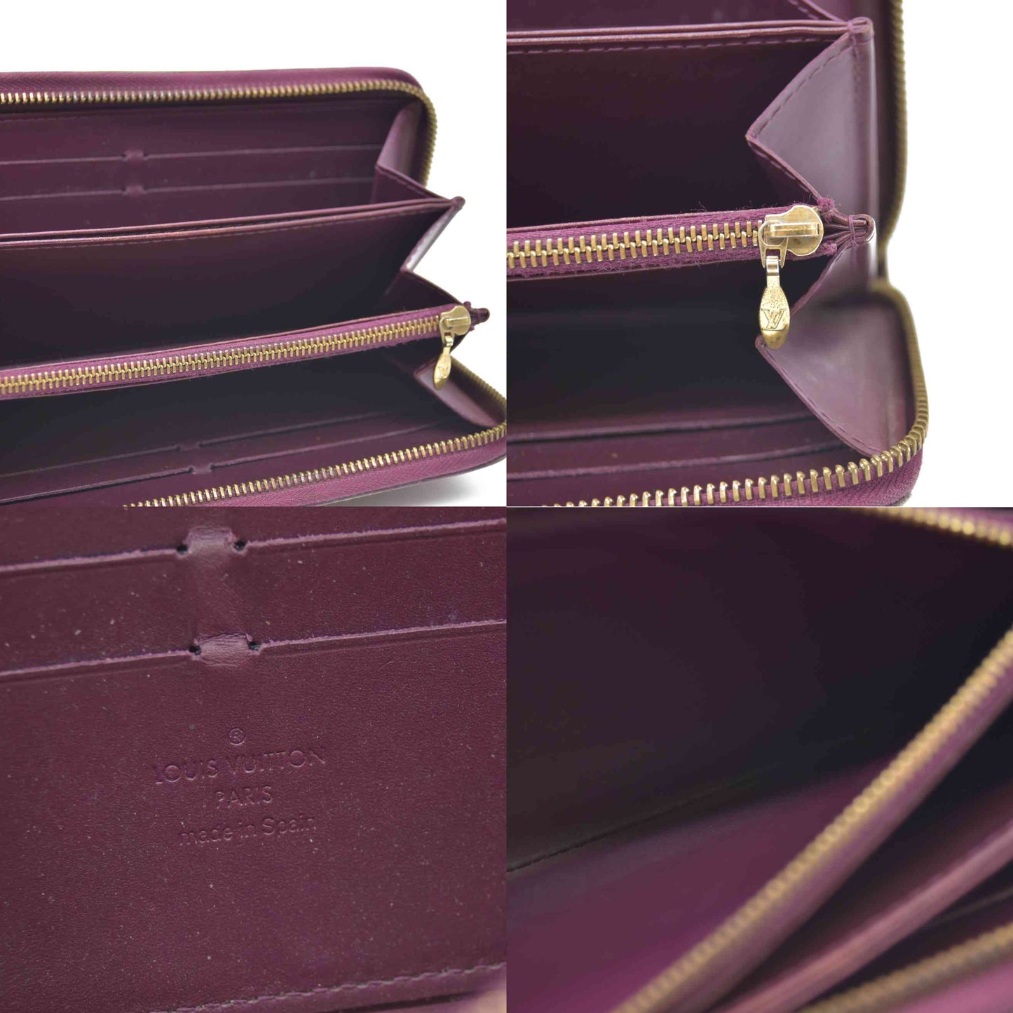 LOUIS VUITTON Monogram Vernis Zippy round zipper Long Wallet CA0098