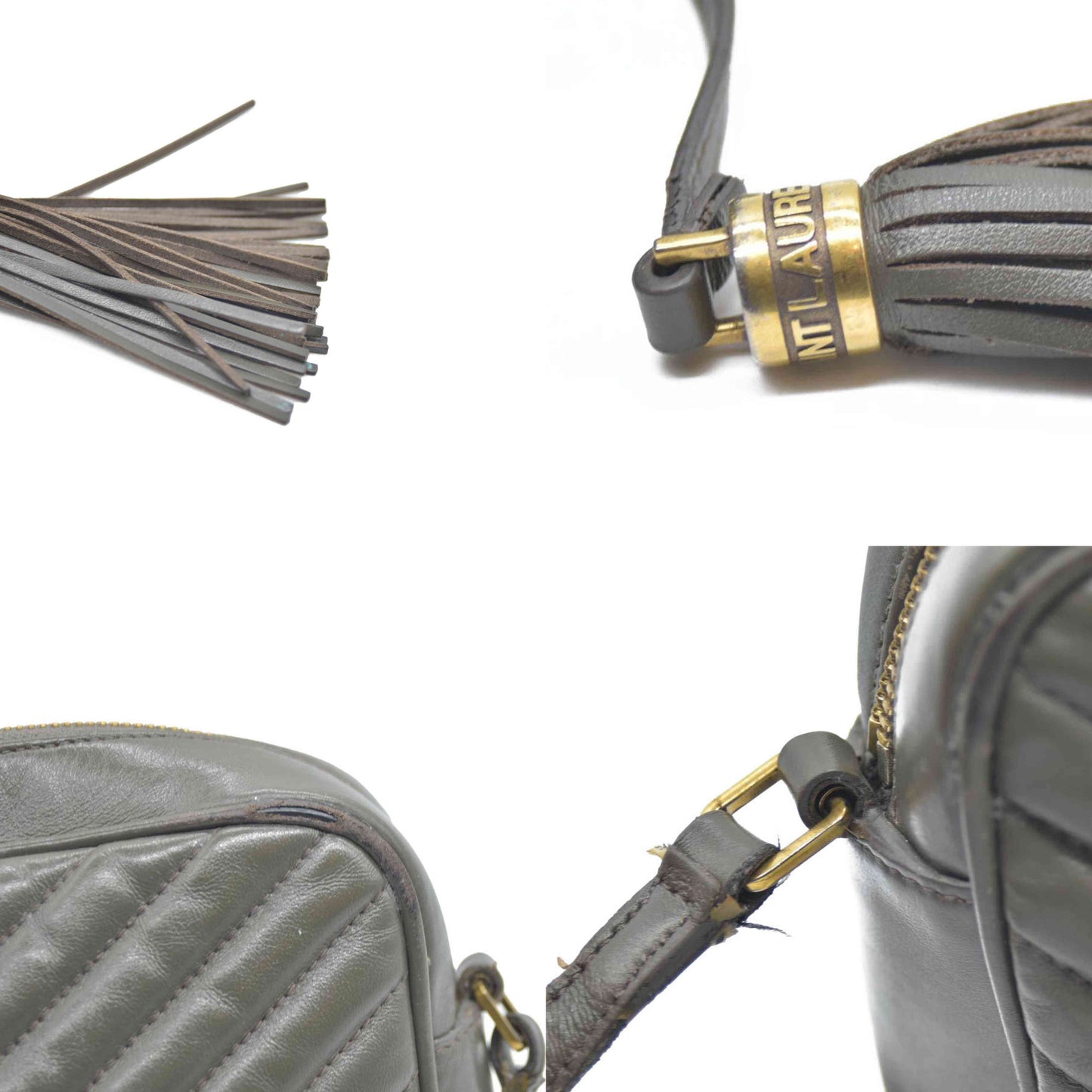 $1690 Saint Laurent Chevron Lou Camera