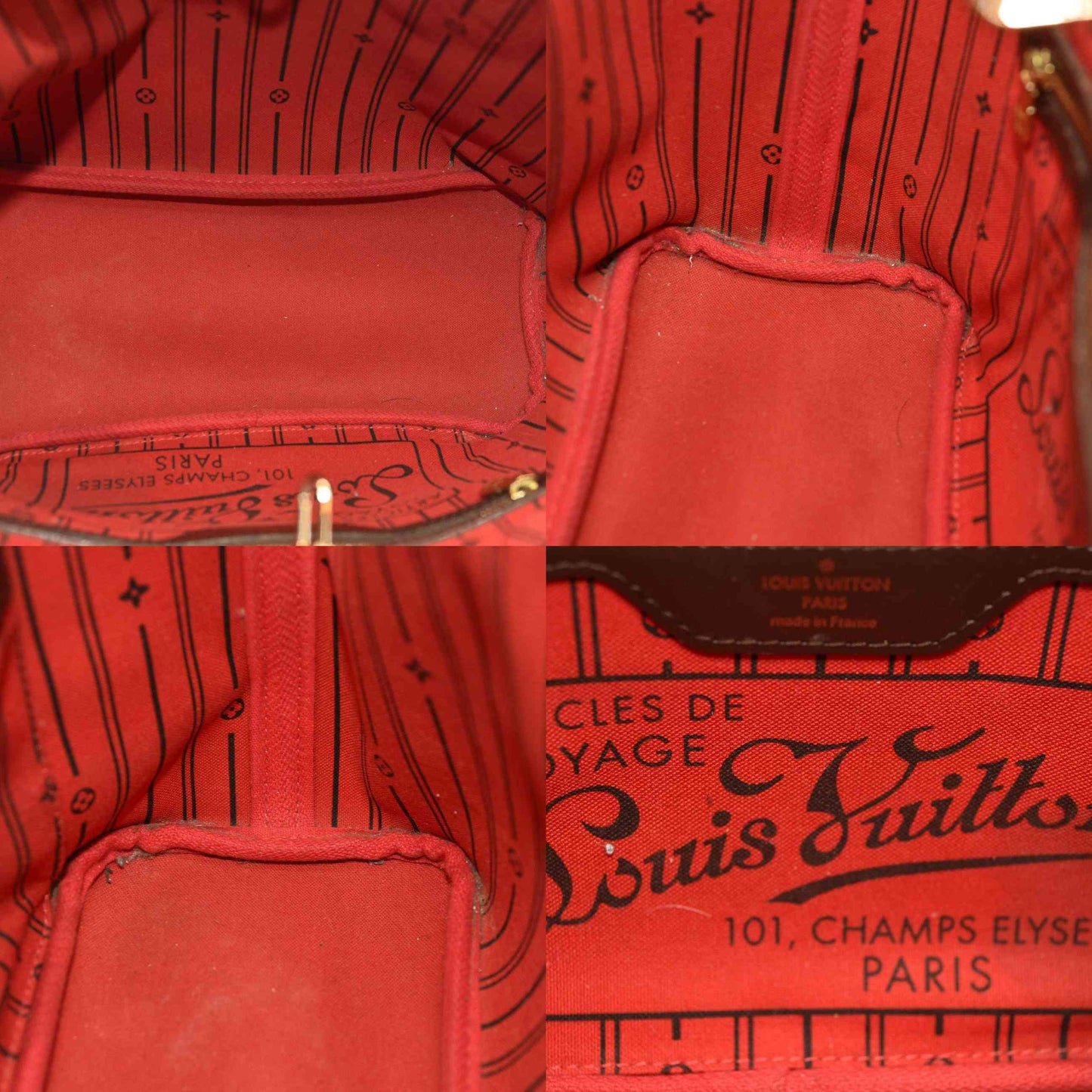 USED LOUIS VUITTON Damier Ebene Neverfull PM MB1161