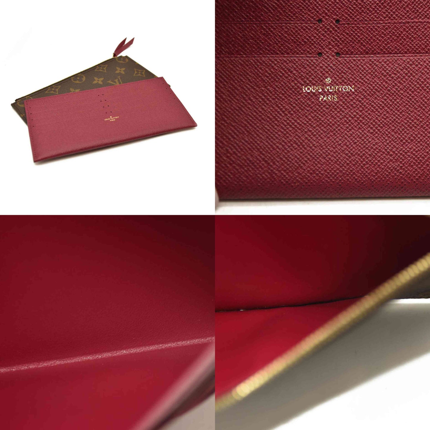 Louis Vuitton  Monogram Pochette Felicie Chain Wallet Fuchsia