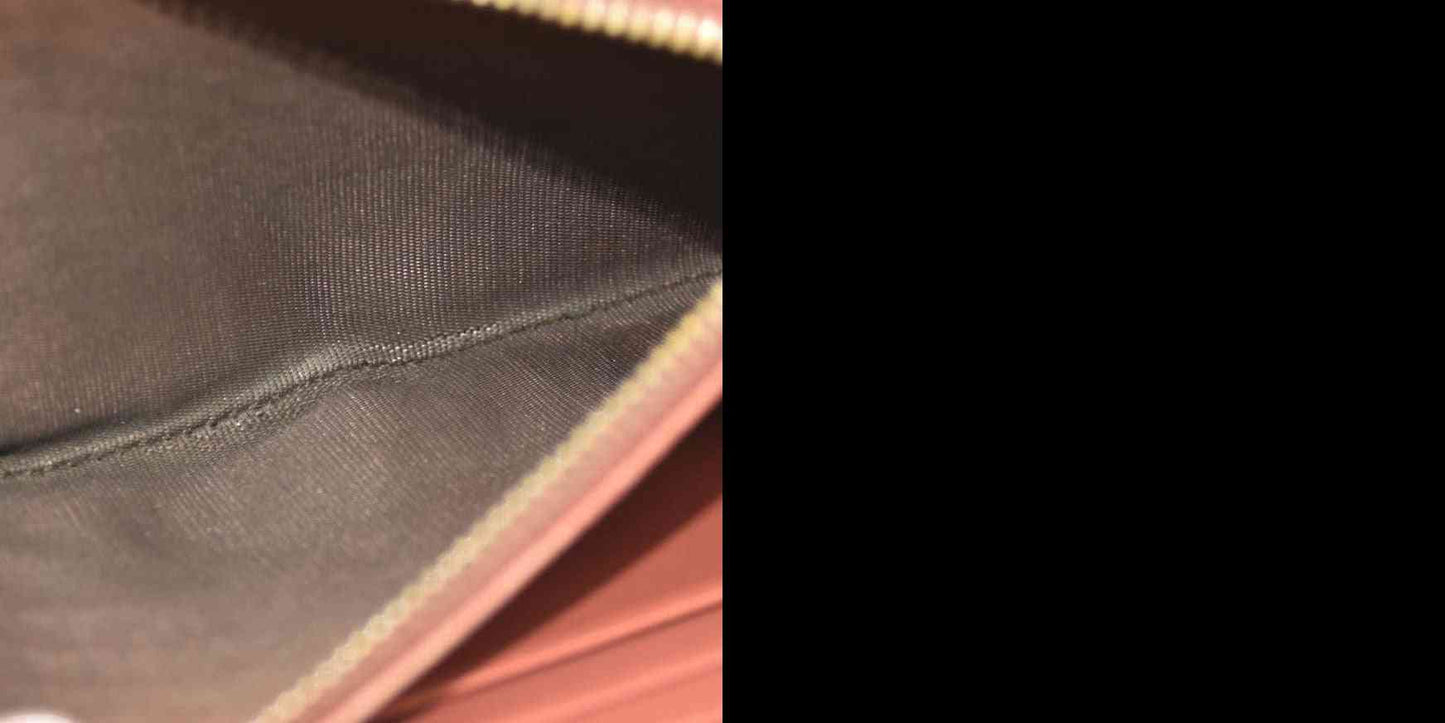 Miu Miu  Vernice Crocodile Embossed Calfskin Zip Around Wallet Cipria