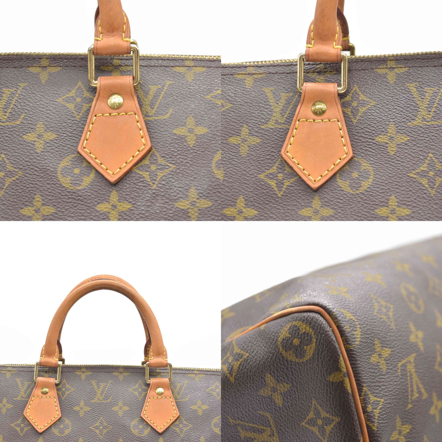 $1660 Louis Vuitton LV Hand Bag Speedy 35 Brown Monogram CONSIGNMENT AUCTION MB0011