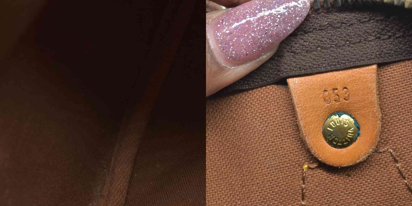 $1630 1985 Louis Vuitton Monogram Speedy 30 Hand Bag SA053