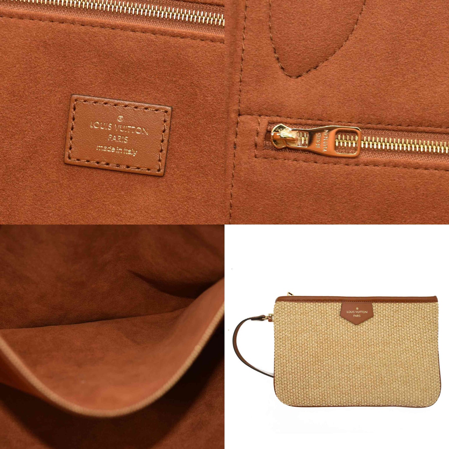 Louis Vuitton  Raffia Saint Jacques Tote Caramel RFID