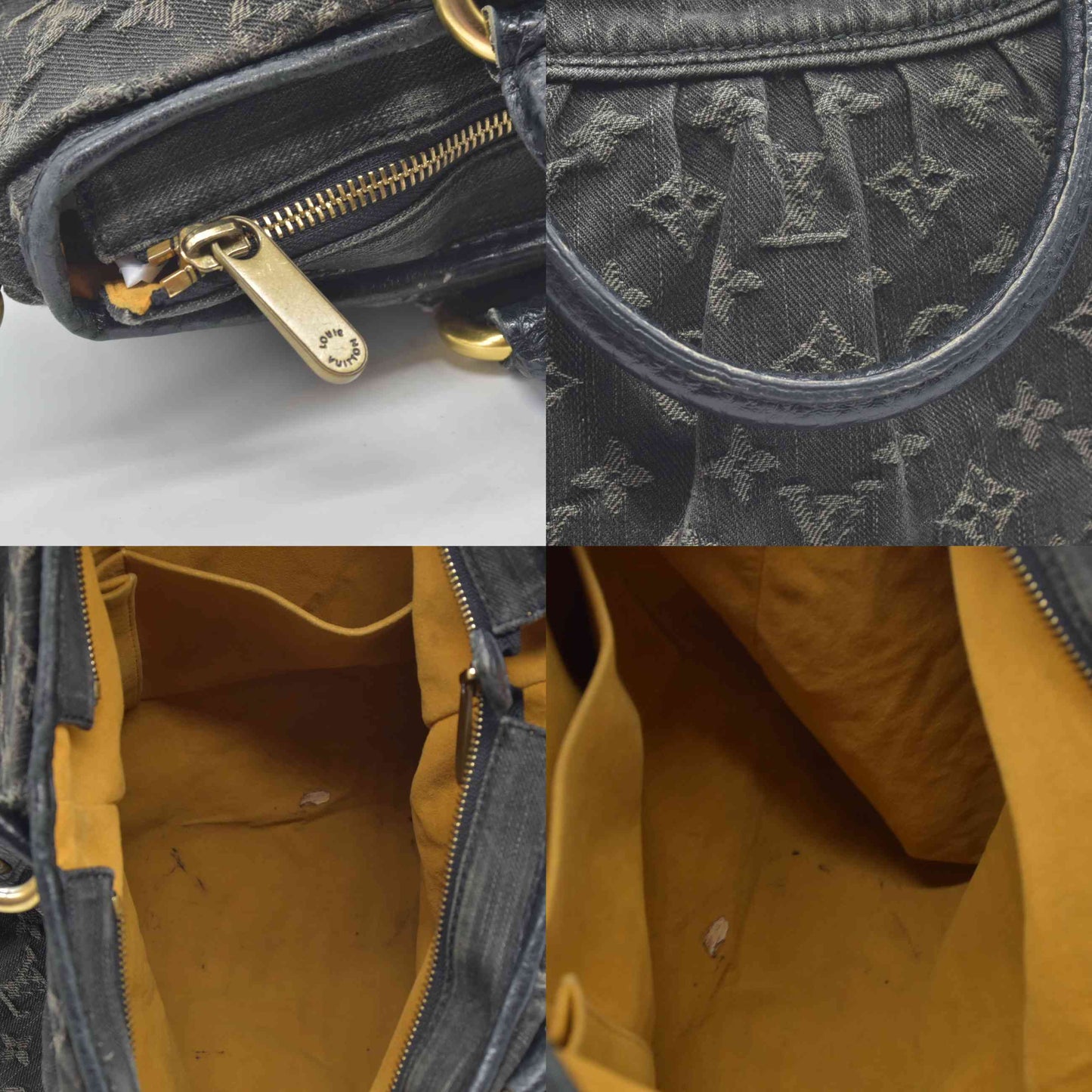 $1965 2007-2009  Louis Vuitton Denim Neo Cabby MM Black
